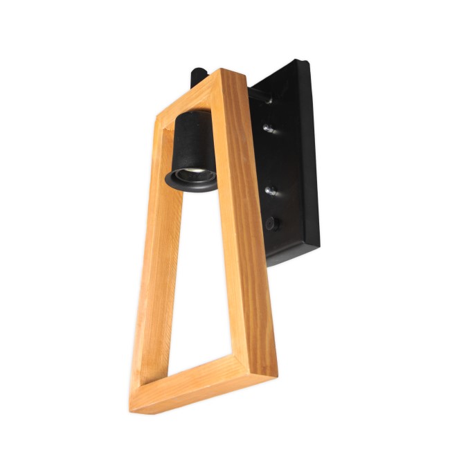 دیوار کوب دکوراتیو چوب فلز 1 شعله افتخار مدل BAM8011w